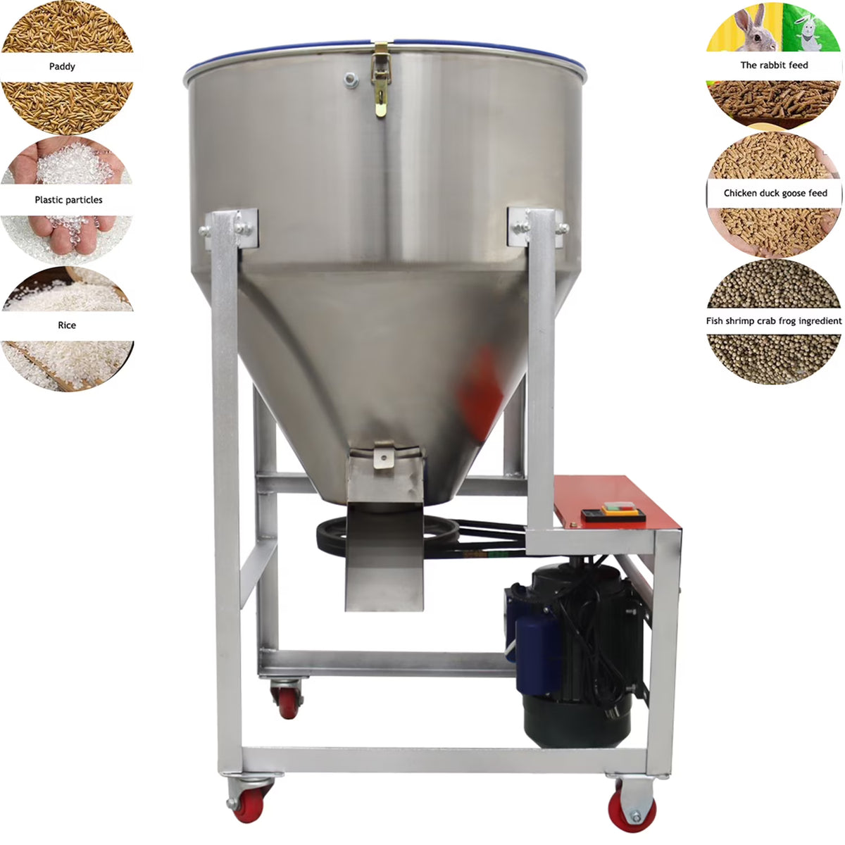 165LB Plastic Stainless Steel Stand Mixer Granular Powder Blender B245