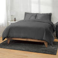 1200 Thread Count Egyptian Cotton 3PC Duvet Cover King Cal King Charcoal J425