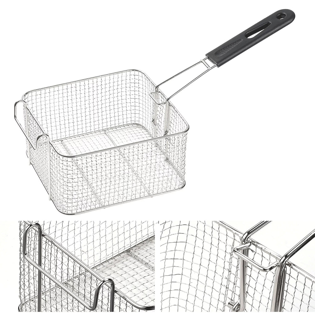 Commercial Electric Stainless Steel Deep Fryer with Basket & Lid B586