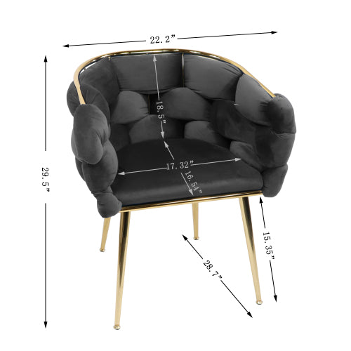 Velvet Accent Armchair H566
