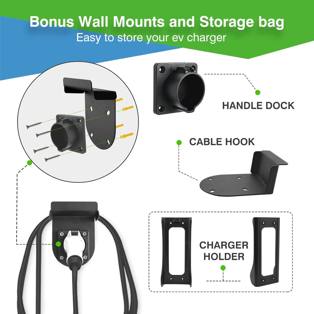 EV Charger with Cable Holder, Timing Delay, 230V, 16A, NEMA 6-20 J750291