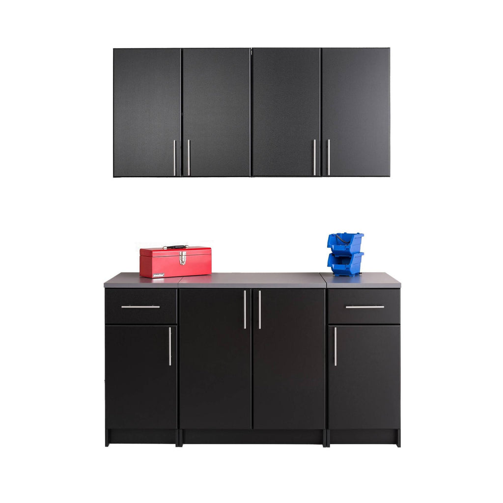 5 PC Black Storage Cabinet Set J8649