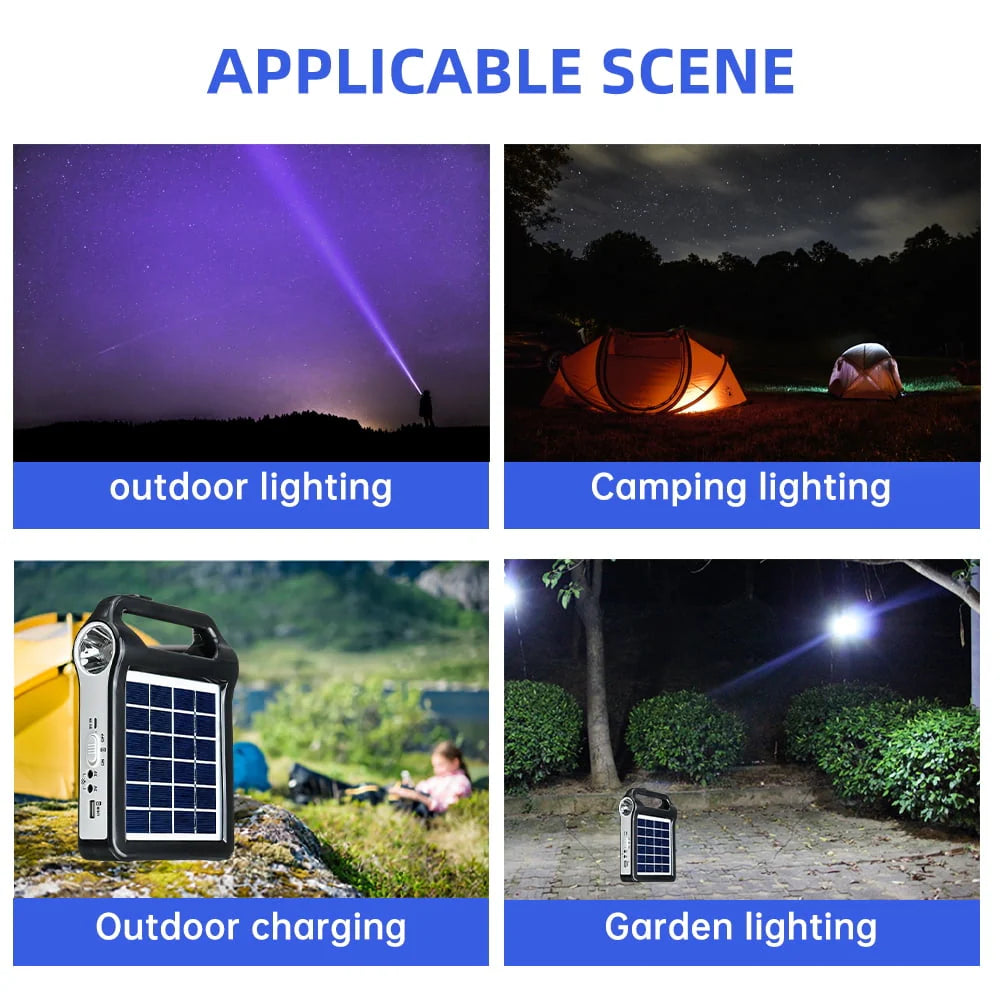 Portable Solar Power Station with Flashlights B47232