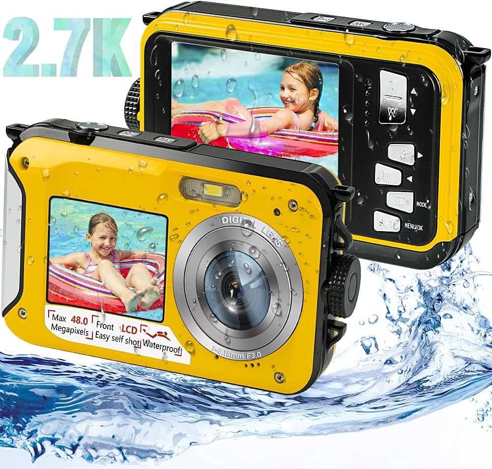 Waterproof Digital Camera 2.7K 48MP with Dual Screen O4512