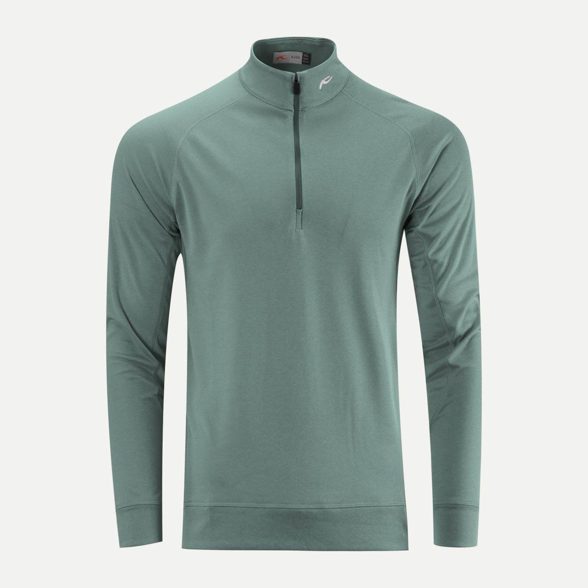 Eden Green Melange Half-Zip Midlayer Top T8167