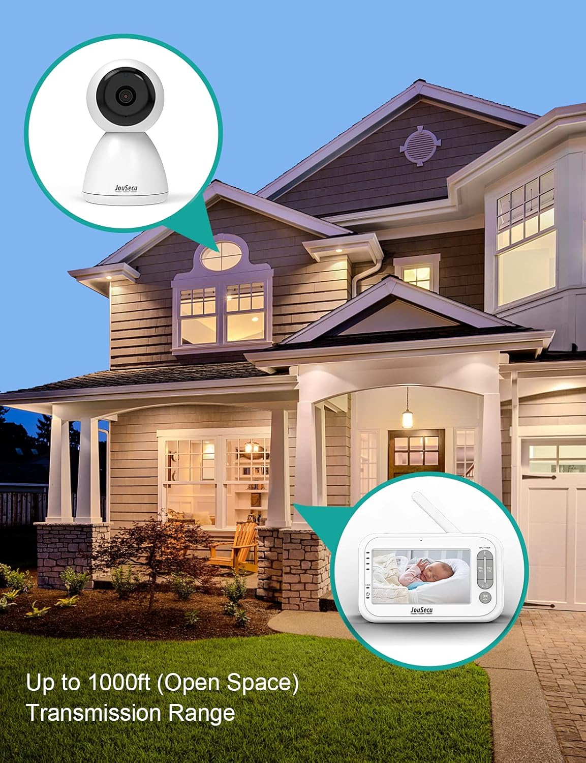 4.3 Inches LCD Video Baby Monitor with Night Vision D8647