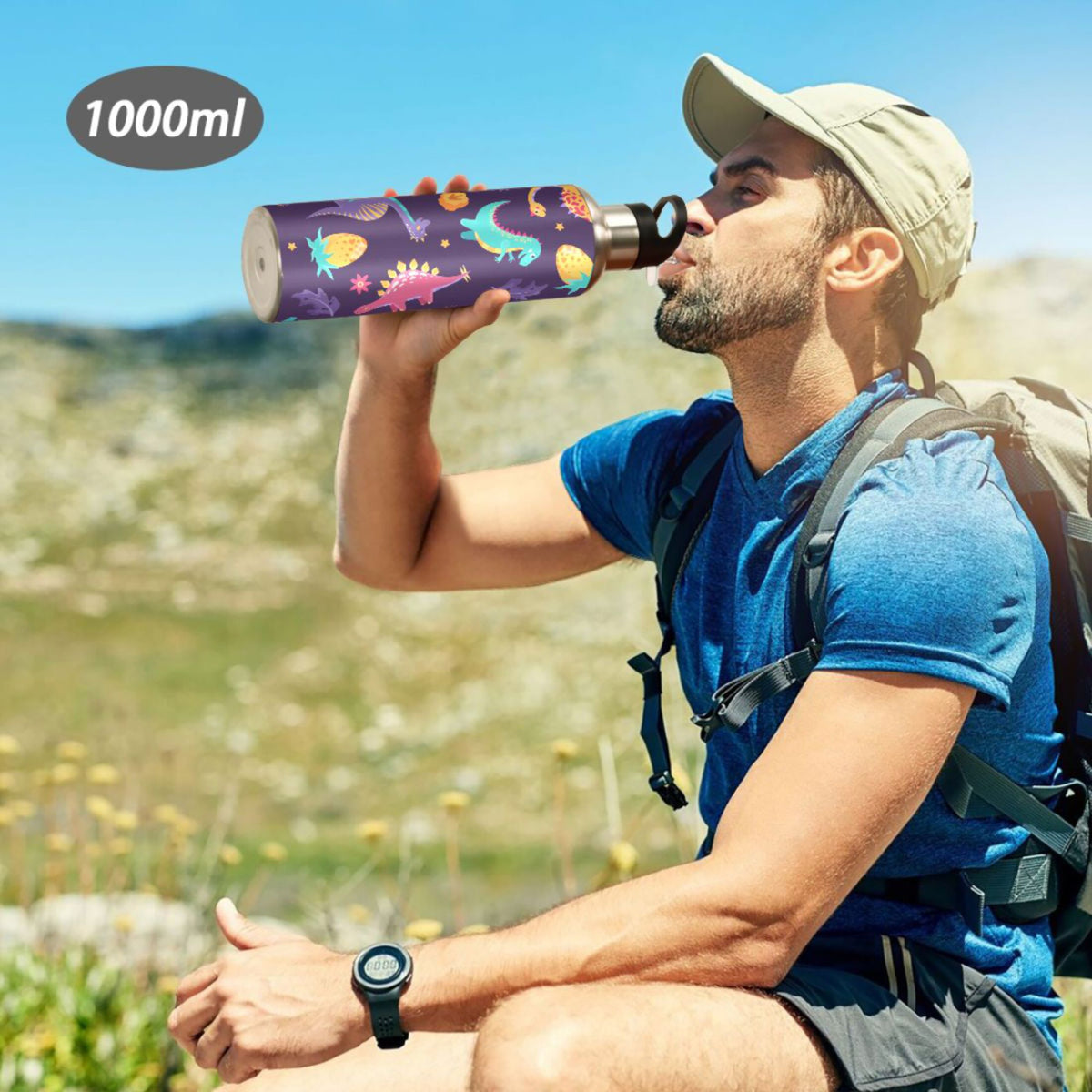 Stainless Steel Insulated Water Bottle with Straw Lid T796