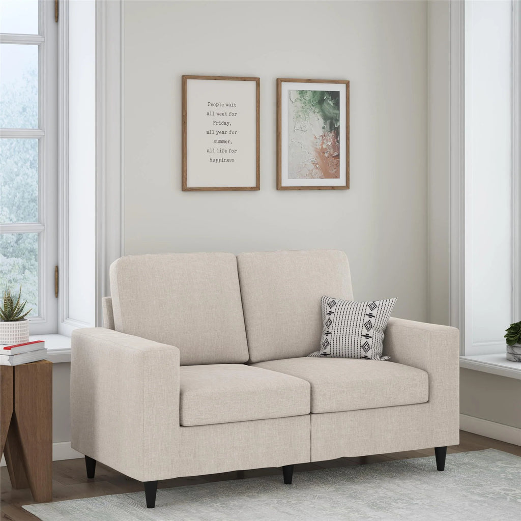 Gray Linen 2 Seater Sofa Q915386