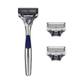 Chrome Razor Handle with 5 Blade Razor and Precision Trimmer, 3 Cartridges I41185