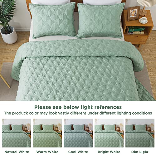 Twin Size Teal Summer Quilt Comforter 2 Pieces E1765