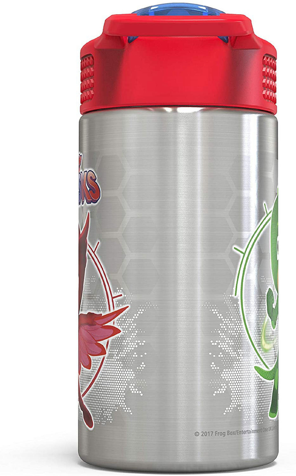 15.5oz Stainless Steel Kids Water Bottle with Flip-up Straw Spout H507