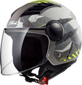 Matt Titanium Yellow Camo Helmet Q6041