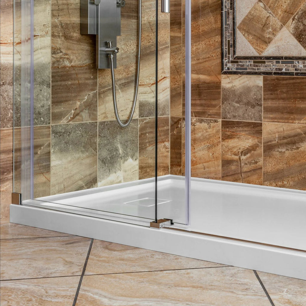 60 x 36 Left Double Threshold Shower Pan Base Wall Corner Left Drain R988134