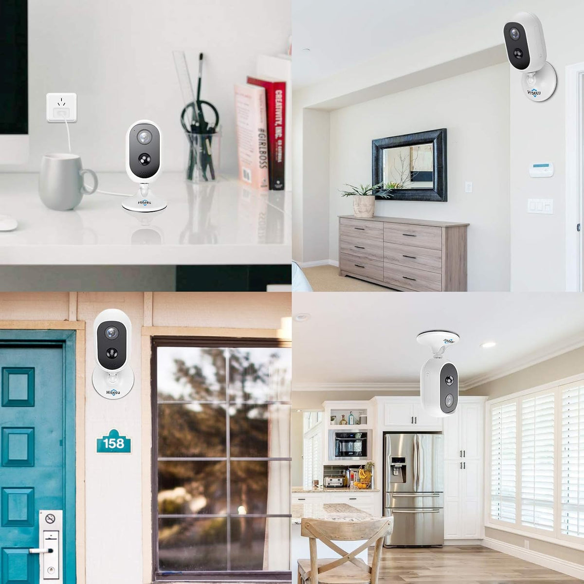 2K 3MP Wireless Battery Powered Security Camera Outdoor 2-Cam Kit H195439