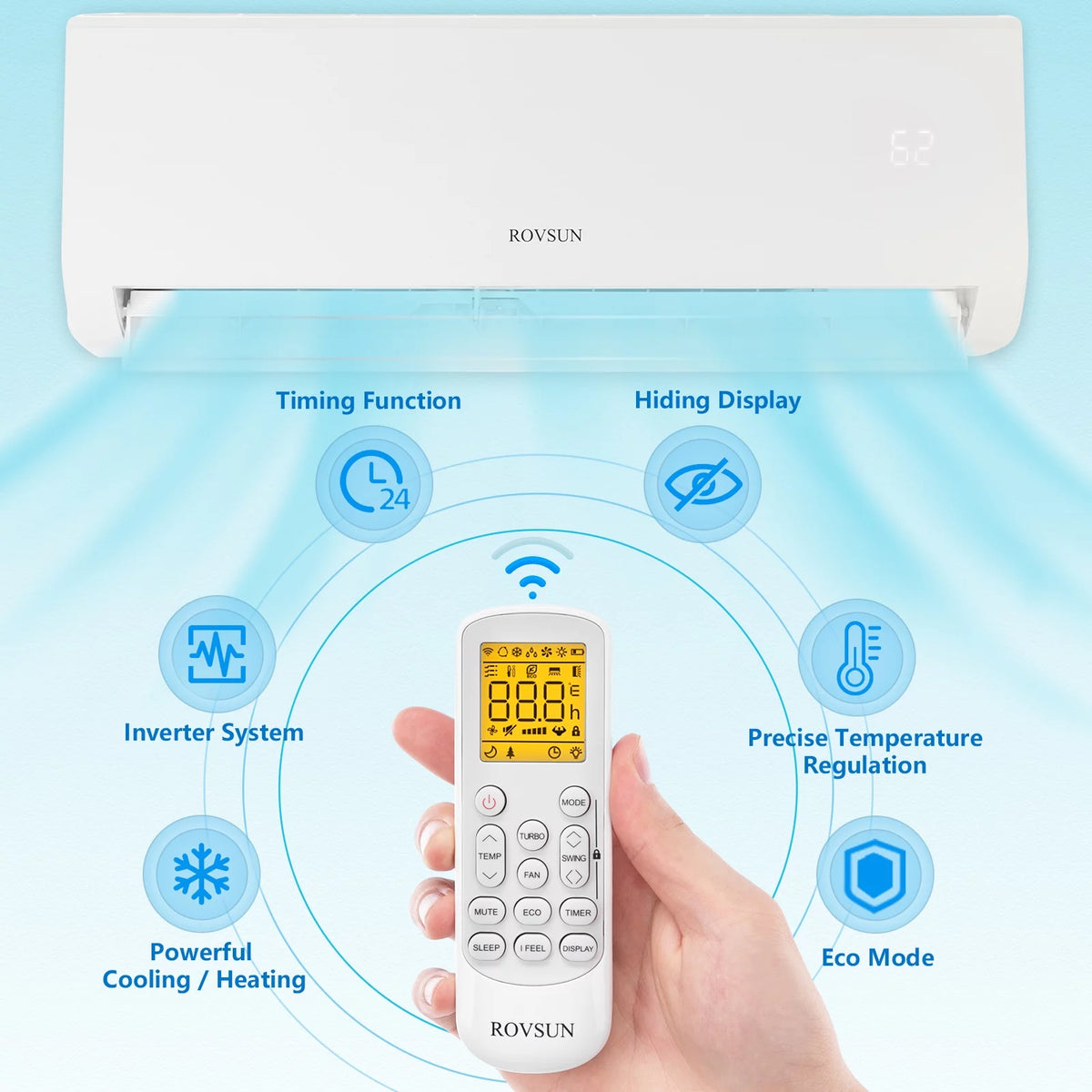 9,000 BTU Mini Split AC/Heating System with Inverter W294776