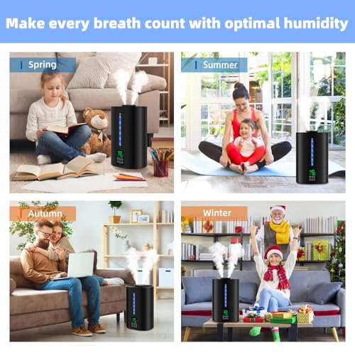 6L Cool and Warm Humidifiers Black O210