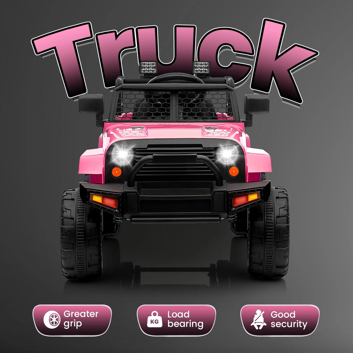 12V Pink Kids Ride on Truck with Remote Control Y795