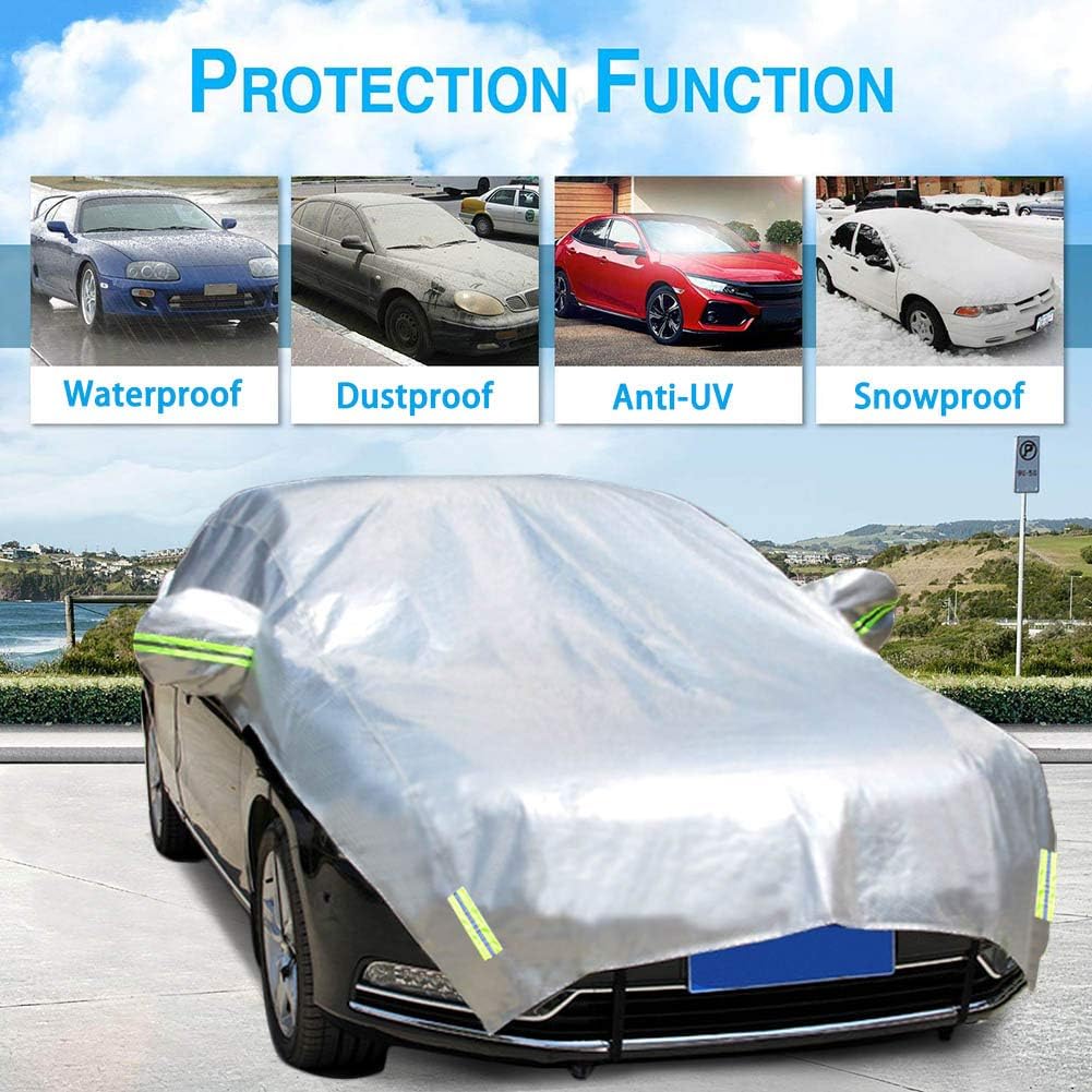 Half Car Cover Waterproof 210D Oxford Fabric X505615