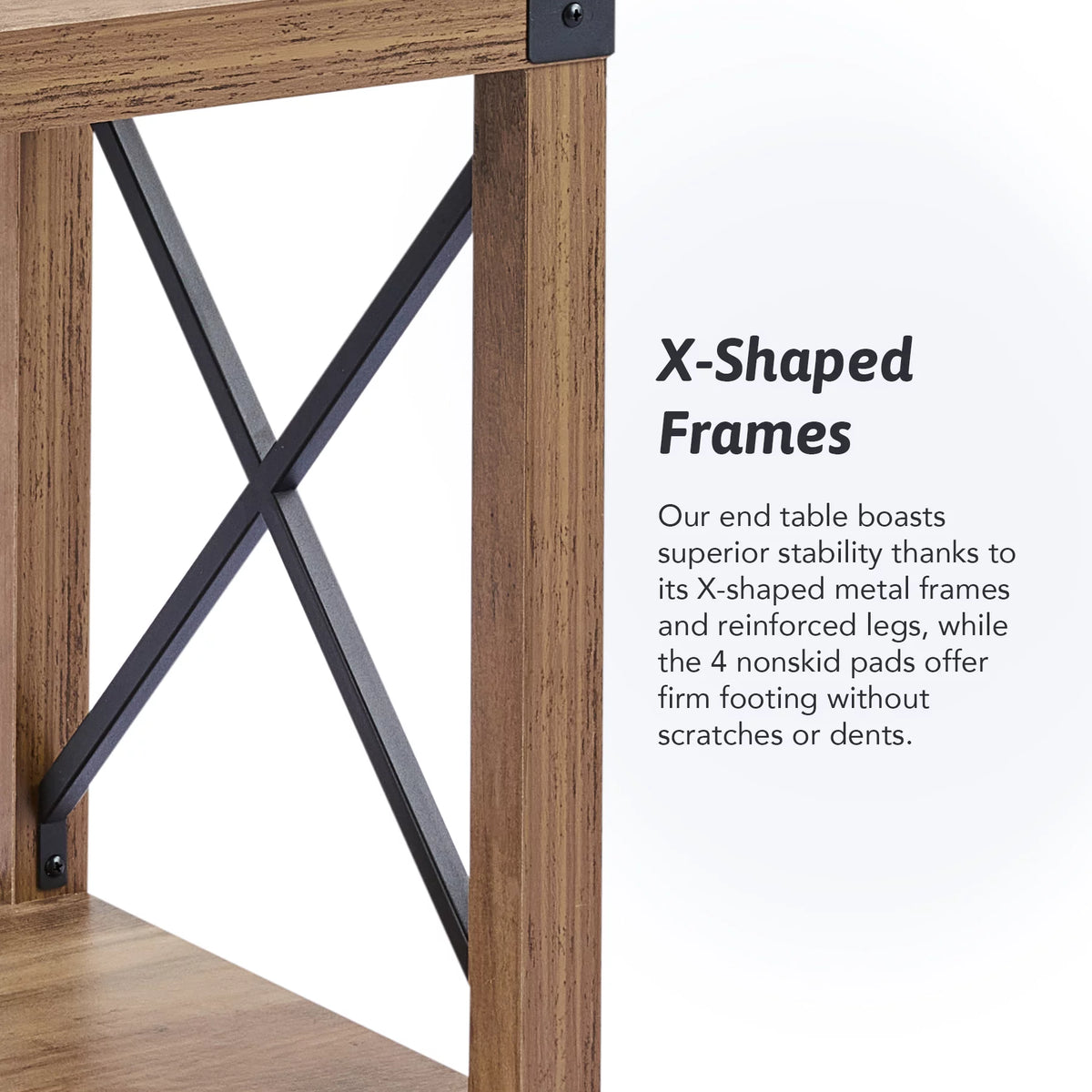 16x16 Teak Side Table with Shelf S887
