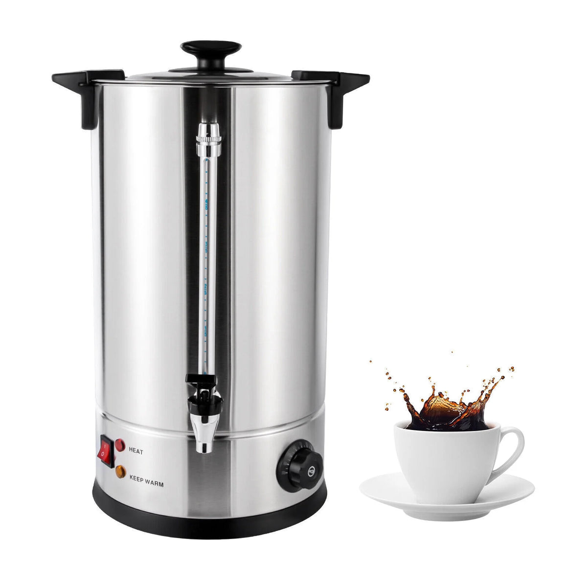 15L Stainless Steel Electric Tea Urn Hot Water Boiler 1400W I257315