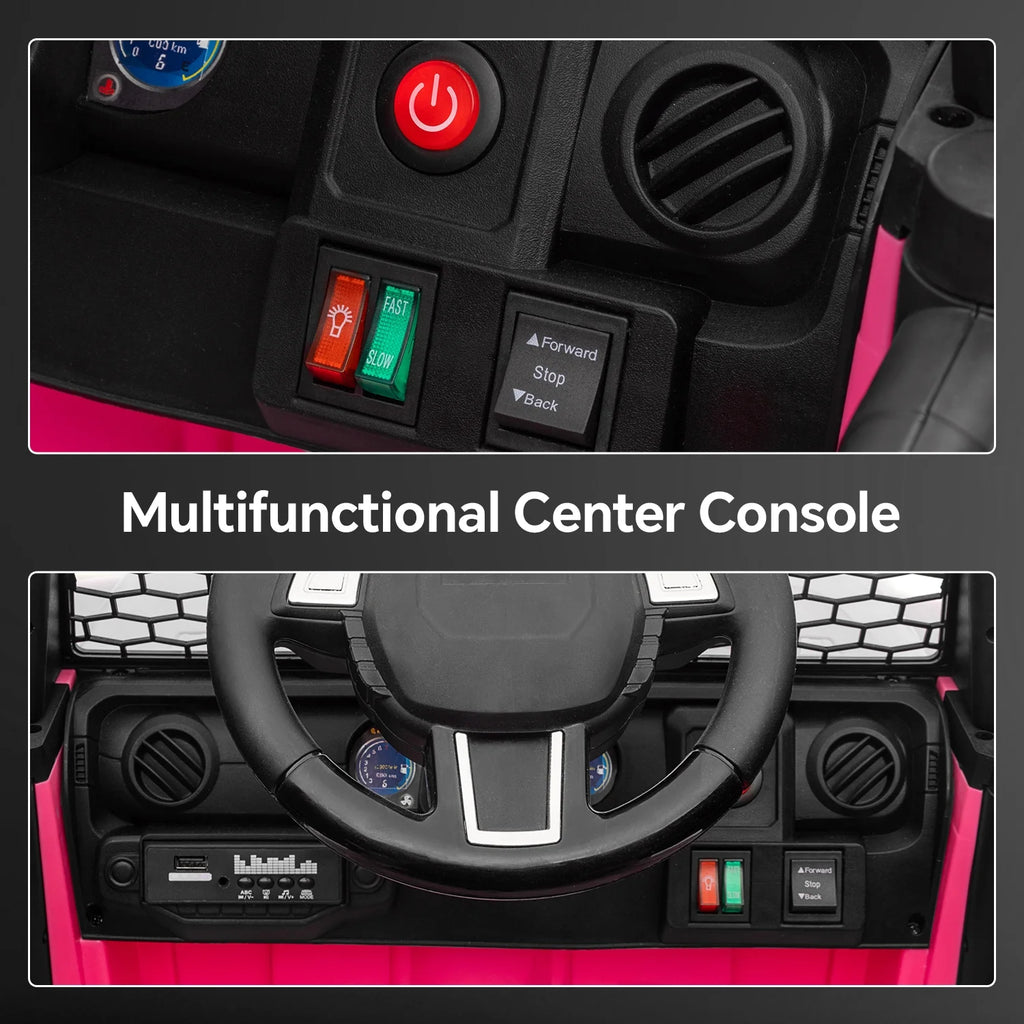 12V Pink Kids Ride on Truck with Remote Control Y795
