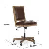 Dark Brown Faux Leather Swivel Office Chair B436