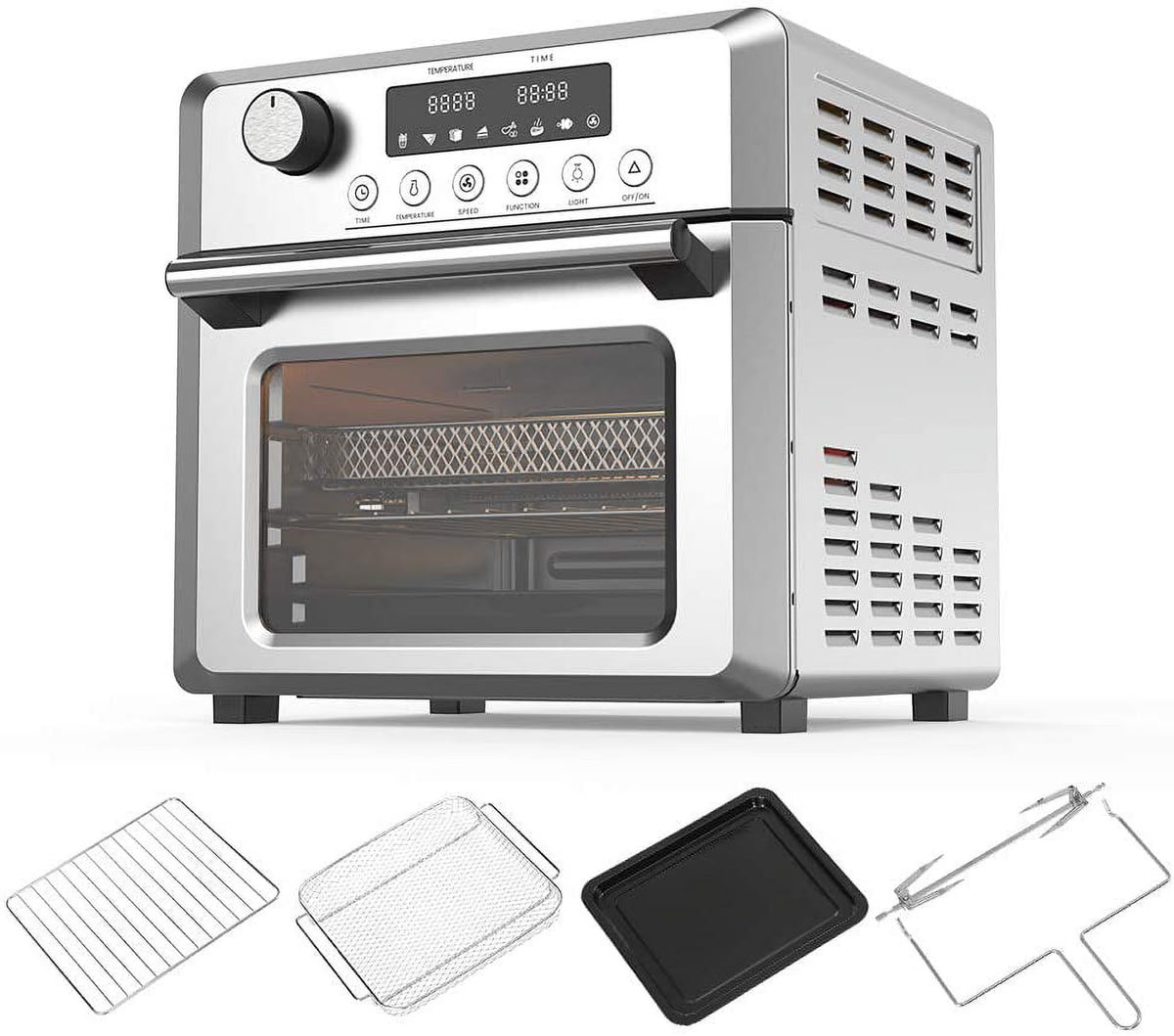 19 QT 1500W Silver Air Fryer Toaster Oven S3182