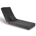 Turquoise 72"L x 21"W x 5"T Water-Resistant Olefin Chaise Lounge Cushion with Pillow U47299
