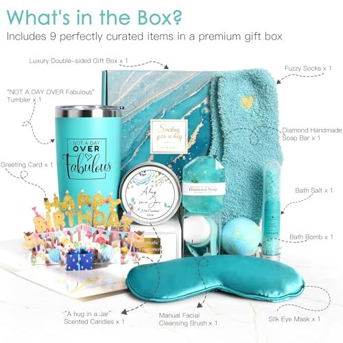 Bluish-Green Spa Gift Basket Set D8740