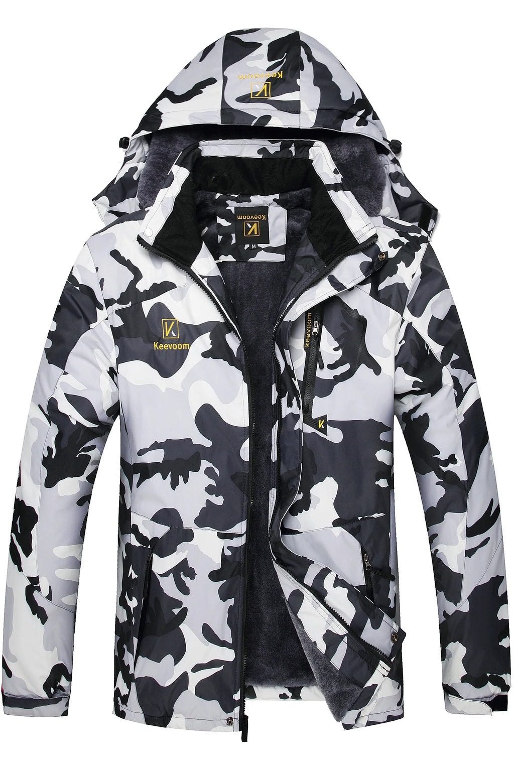 Men Waterproof Ski Jacket Winter Snow Coat Windproof Mountain Warm Coat with Hood G3168