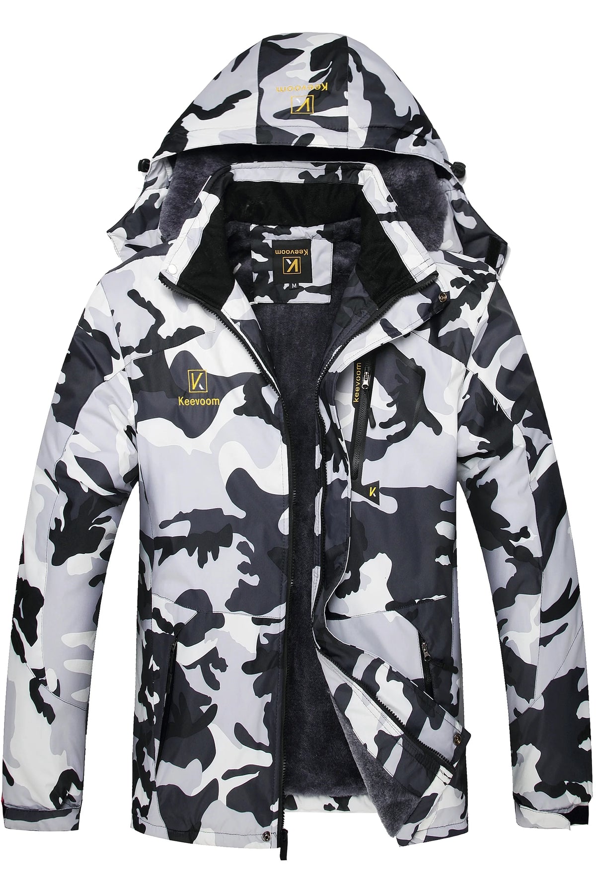 Men Waterproof Ski Jacket Winter Snow Coat Windproof Mountain Warm Coat with Hood G3168