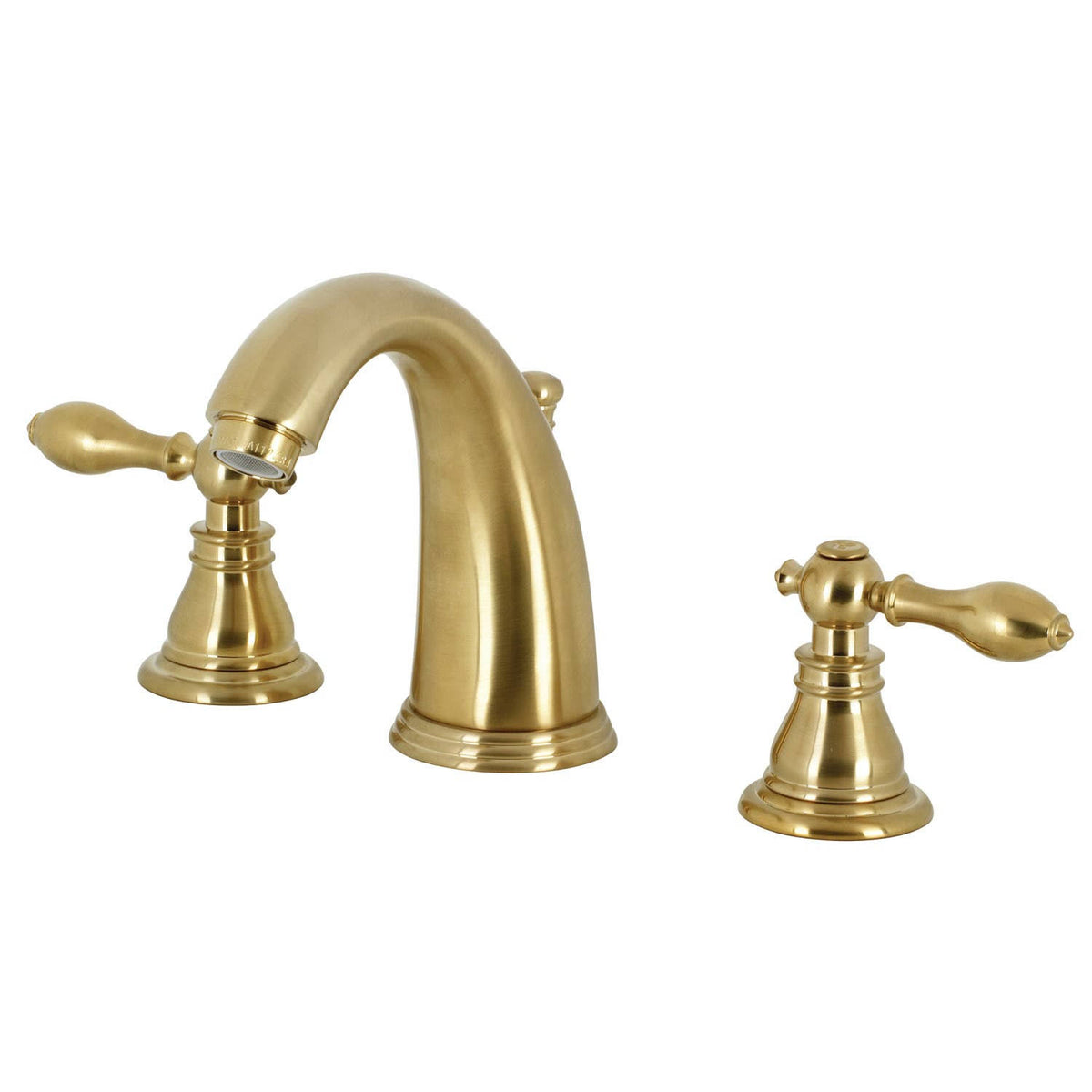 Widespread Bathroom Faucet with Pop-Up Brushed Brass W148
