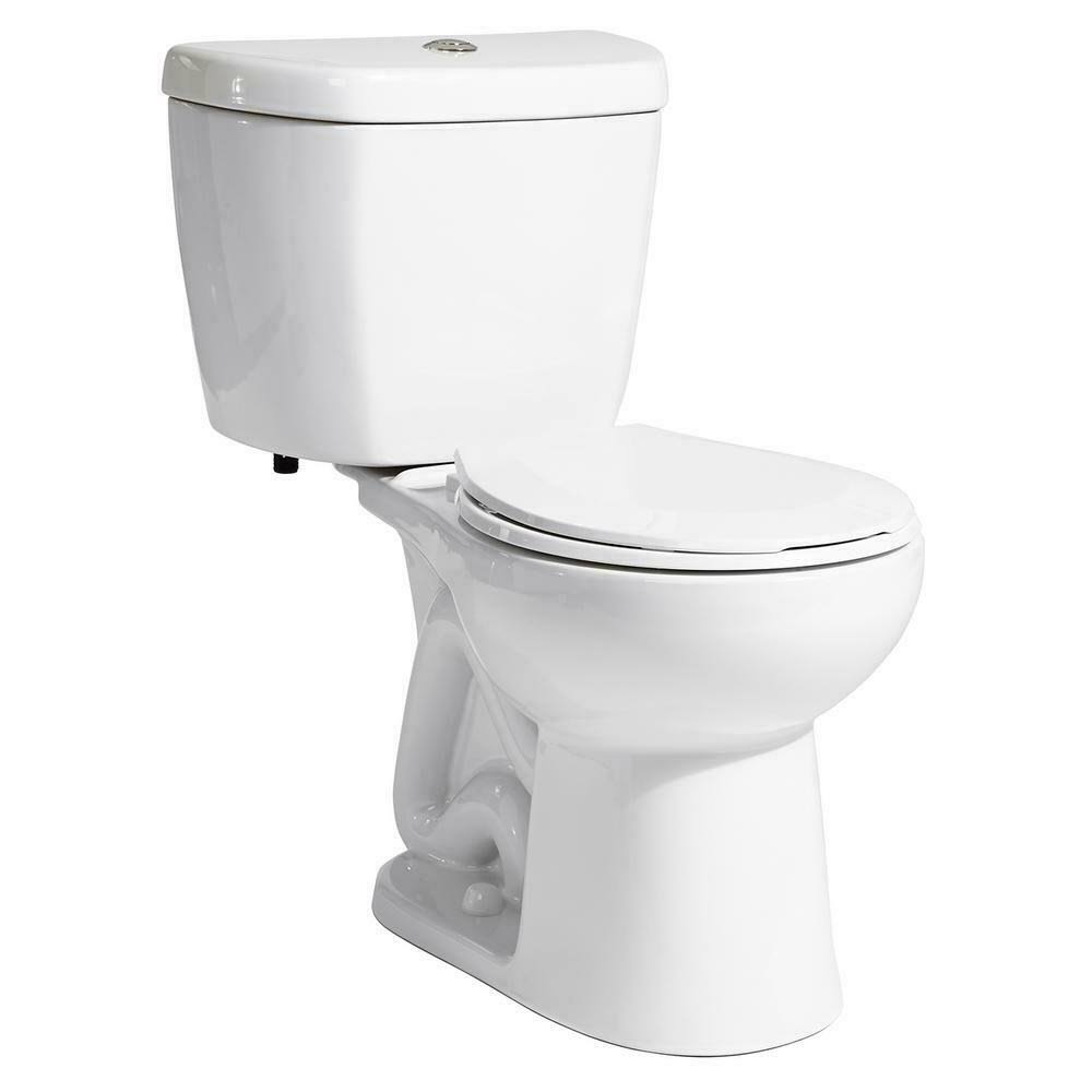 White 2-Piece Round Front Toilet E8009