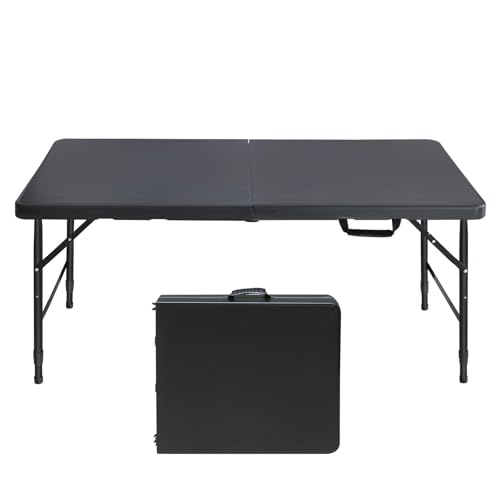 White 4ft Portable Folding Table with Steel Legs Z143
