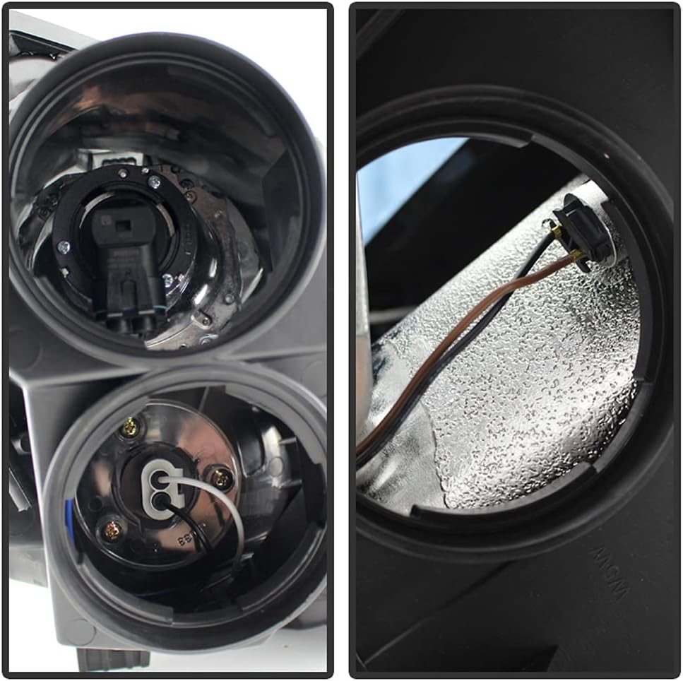 Black Projector Headlights Replacement Pair Set Left+Right S36754