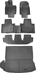 3 Row All-Weather Rubber Car Floor Mats & Cargo Liner Black E9477
