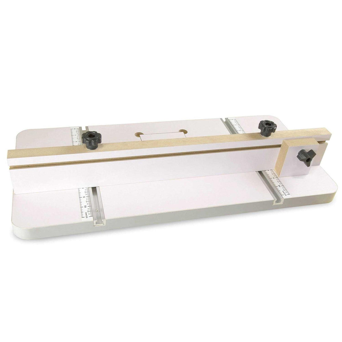 24 in. x 12 in. Drill Press Table with Adjustable Fence and Stop Block Y6788