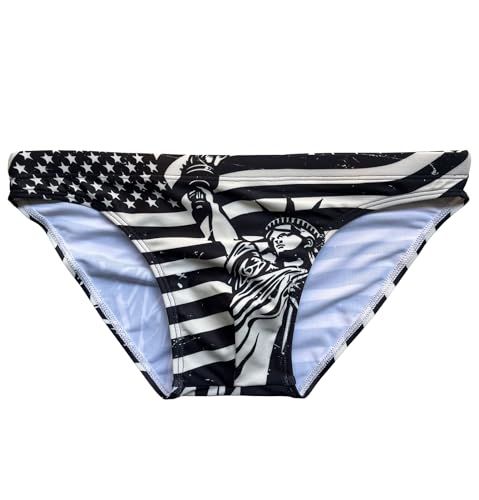 Mens Swim Briefs American Flag Swimwear C49879