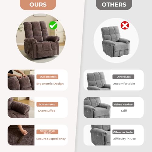 Beige Oversized Power Lift Recliner Chair with Massage and Heat F19124