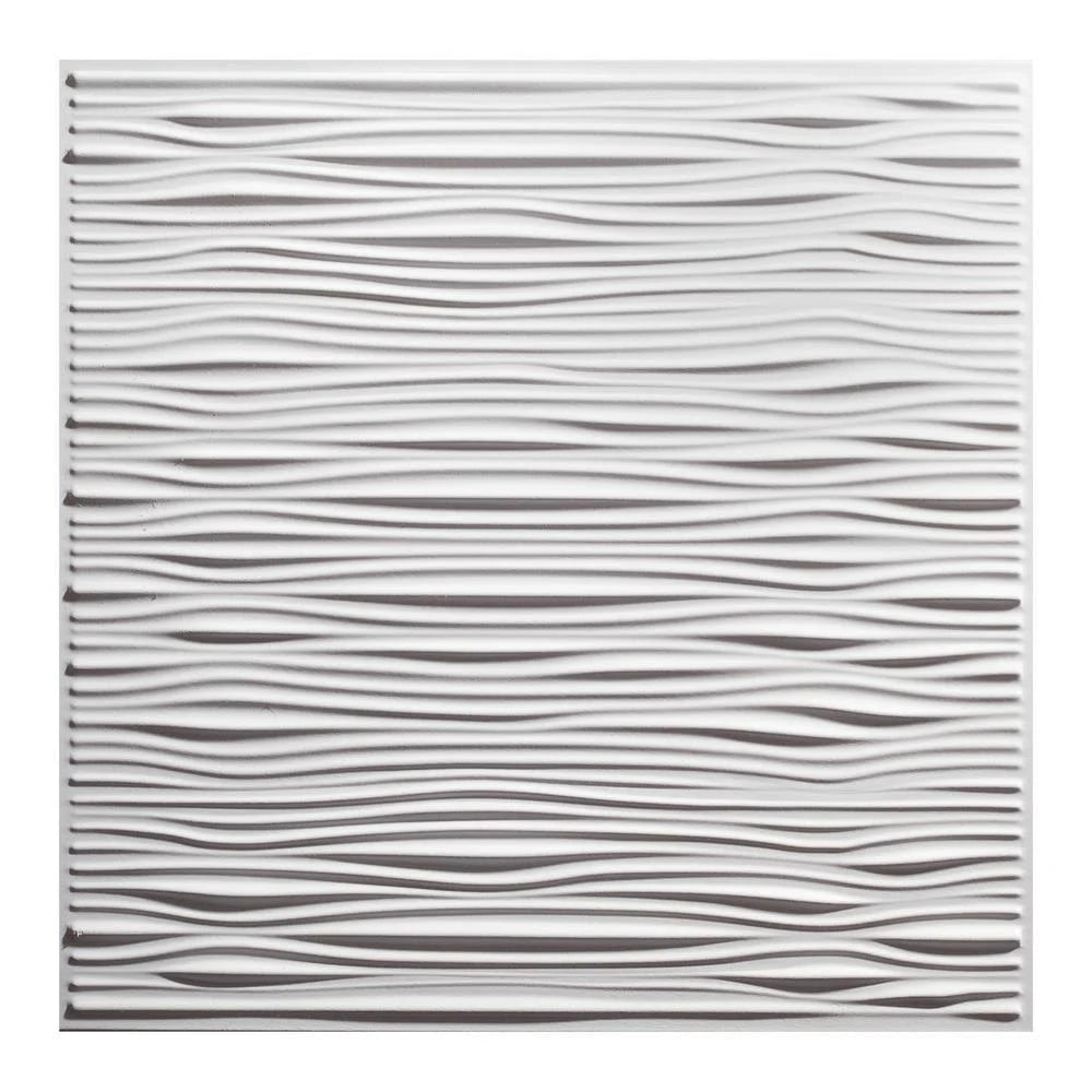 White Vinyl Ceiling Tile Case of 12 S489