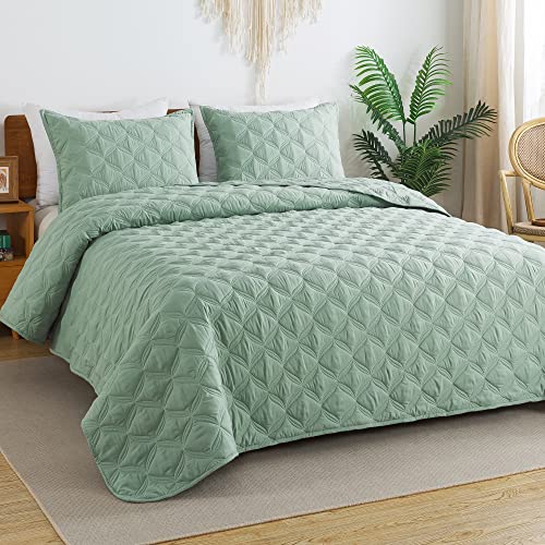 Twin Size Teal Summer Quilt Comforter 2 Pieces E1765