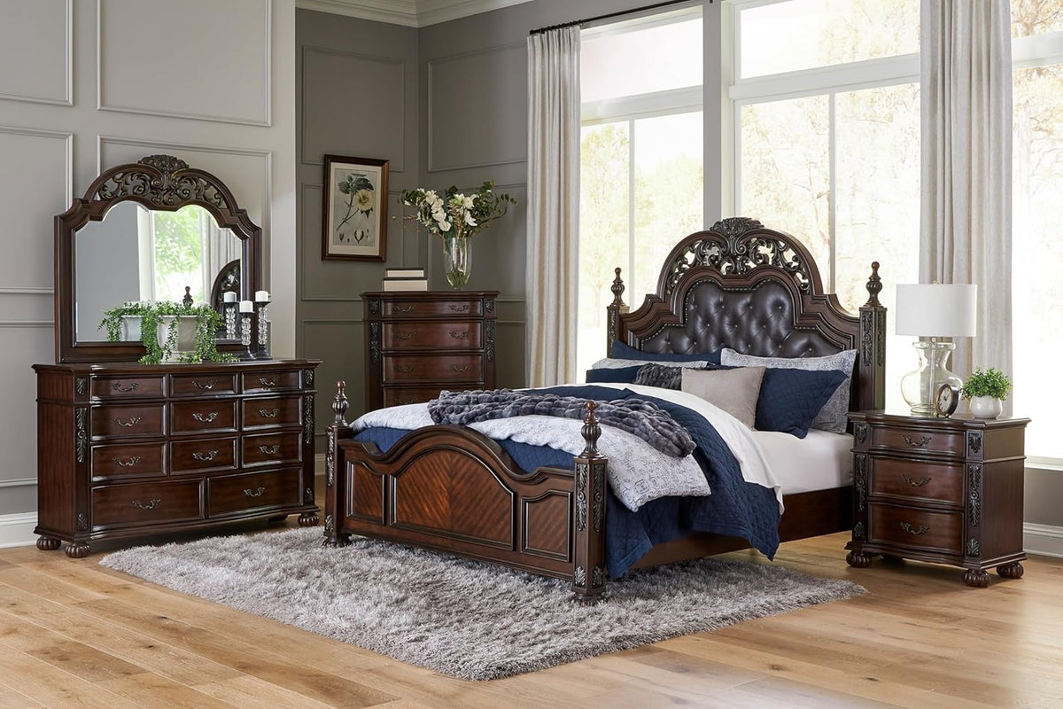 Cherry Finish 5 Drawer Chest N224301
