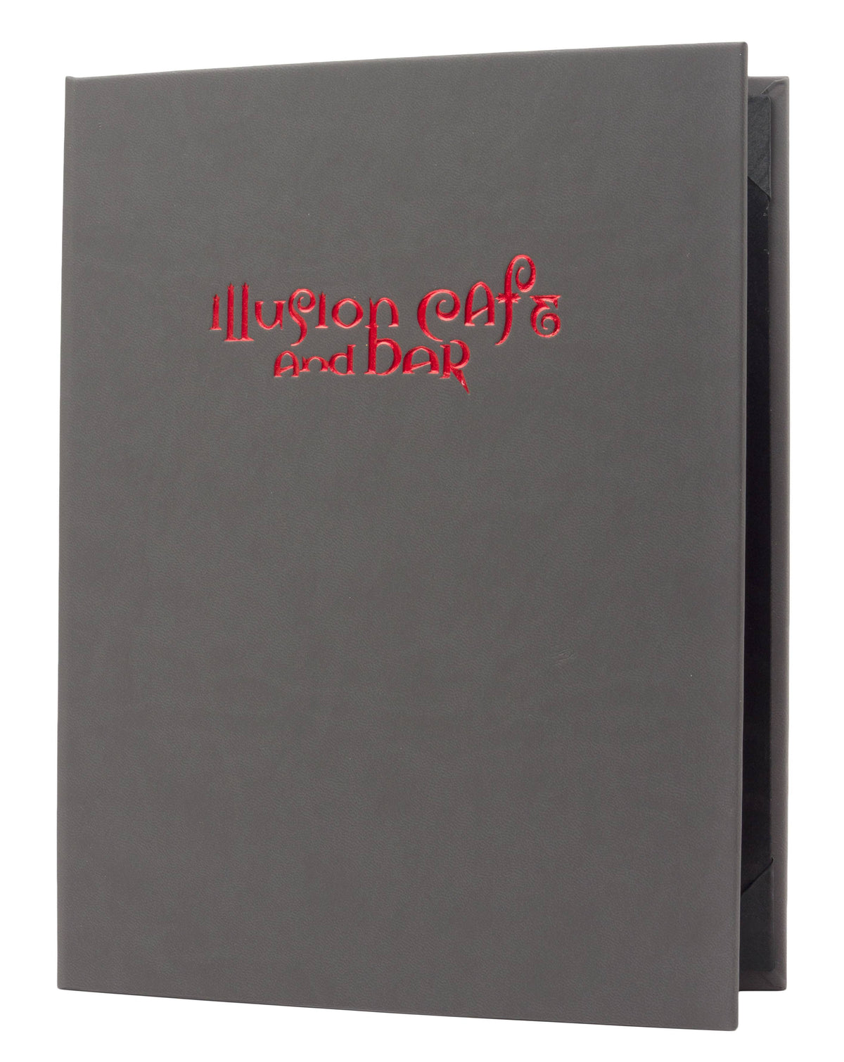 Casebound Menu 8½ x 11 Charcoal Plush Z280595