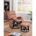 Brown Glider Chair with Ottoman J2556