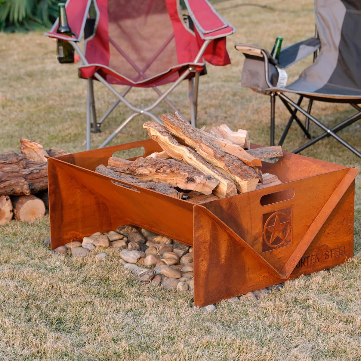 Corten Steel Wood Burning Fire Pit S1911