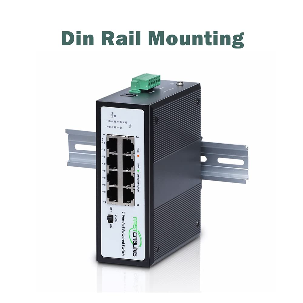 PoE Powered Switch, PoE+ Extender, 71W Passthrough Power R282796