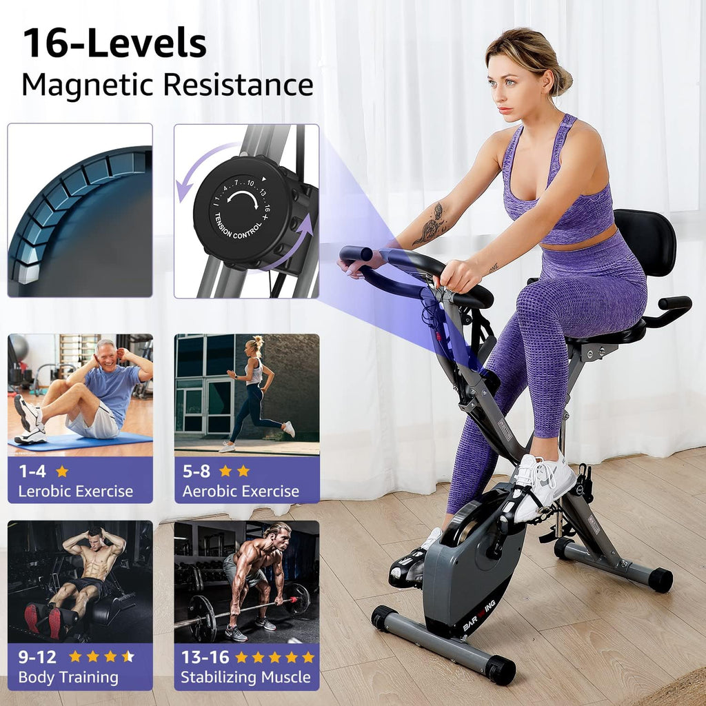 Cement Grey 4 IN 1 Foldable Indoor Cycling Bike M894