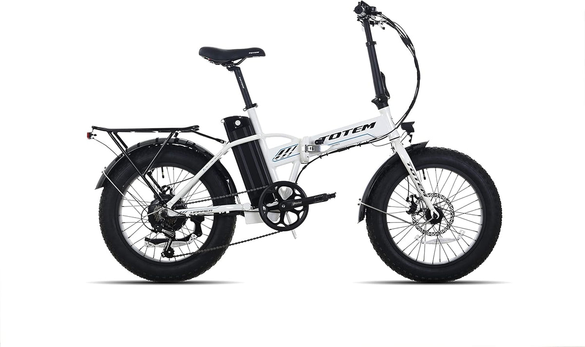 Fat Tire Folding Electric Bike 20” x 4” 500W 48V 10.4Ah 7-Speed W238