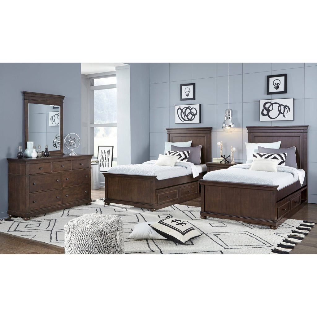 Full Panel Bed Warm Cherry E76568