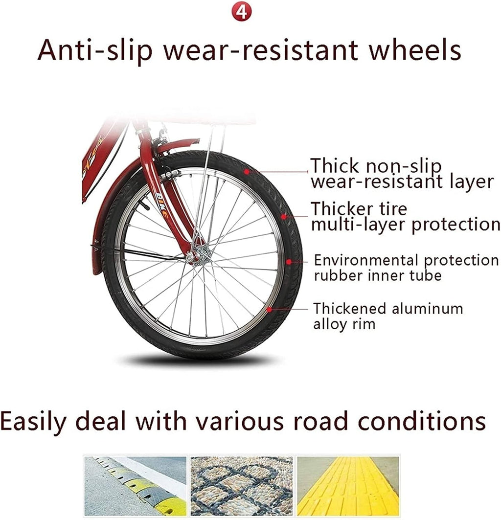 20 Inch Single Speed Adult Tricycle with Large Basket J186
